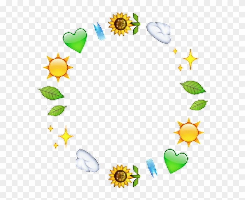 Sunflower Emoji Plant Heart Plant Leaf Cloud Sun - Transparent Png Sunflower Emoji #646383