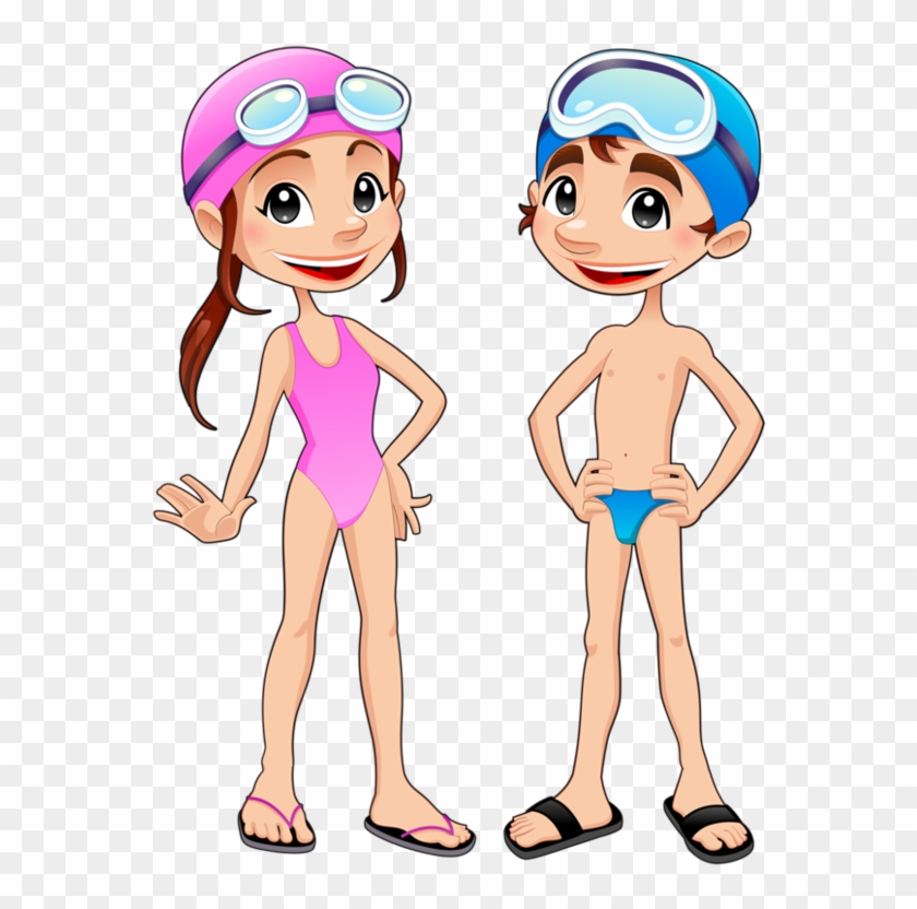 Praia, Fundo Do Mar E Etc - Cartoon Image Of A Swimmer #646570