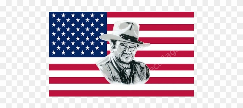 John Wayne U - Irish And American Flag #646720
