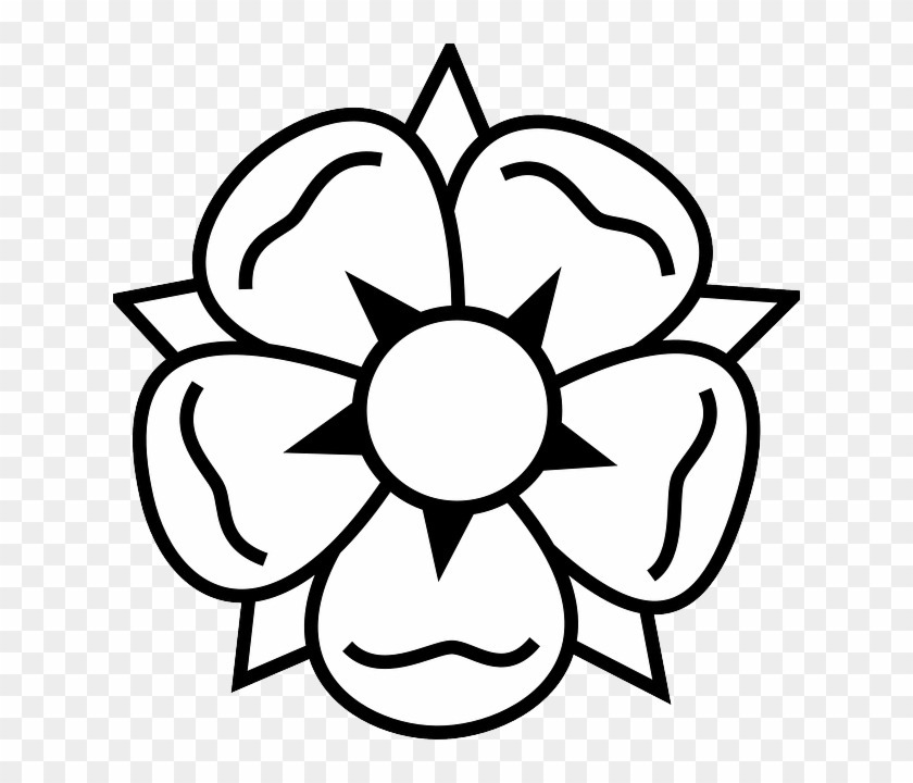 Ume Blossom Clipart Coloring Page - Tudor Rose Easy To Draw #646870