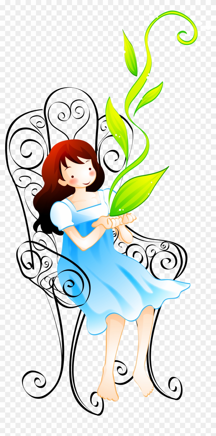 Child Magical Girl Illustration - Vector Graphics #646965