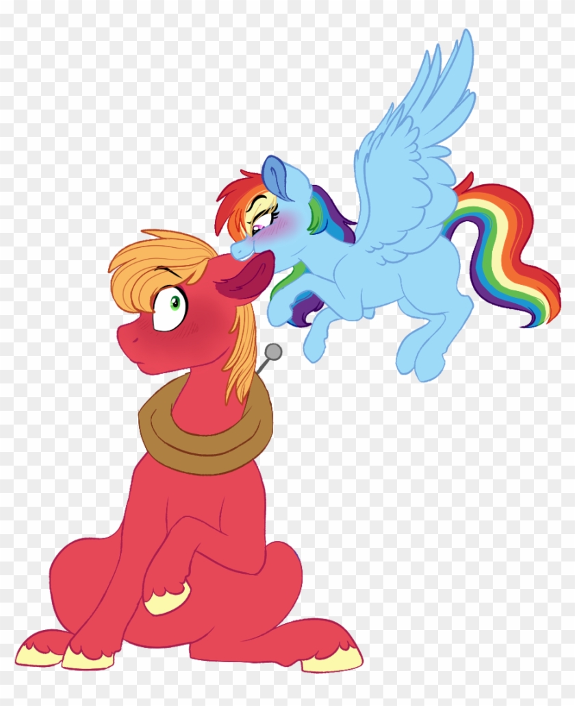 Saphyjay, Big Macintosh, Blushing, Ear Biting, Ear - Cartoon #647043