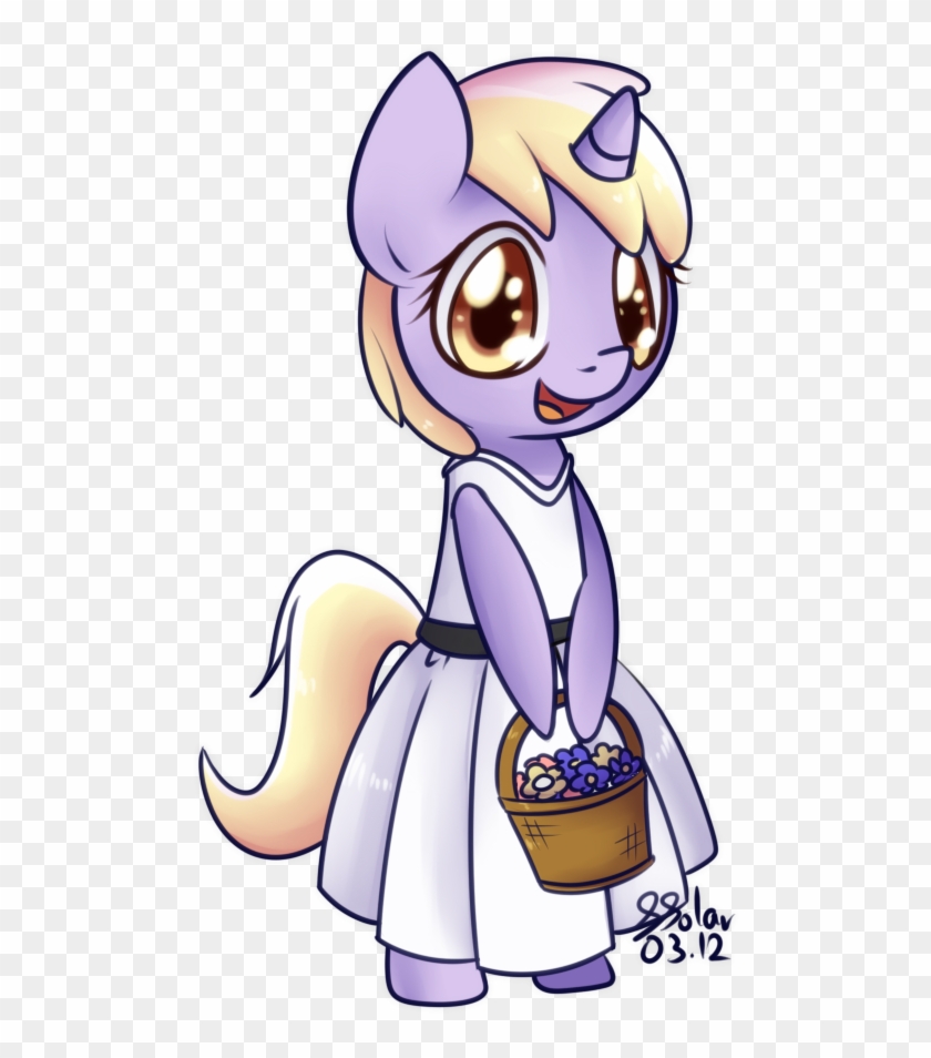 Solar-slash, Basket, Clothes, Dinky Hooves, Dress, - Mlp Wedding Pony Dress #647051