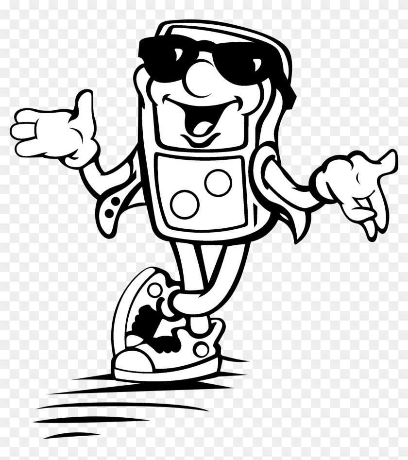 Dominos Pizza Man Logo Black And White Black And White Dominos