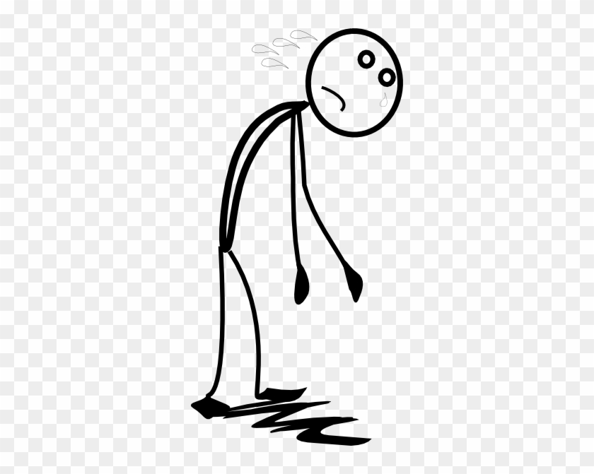 Sweating Runner Clip Art At Clker - Tired Stick Figure #647344