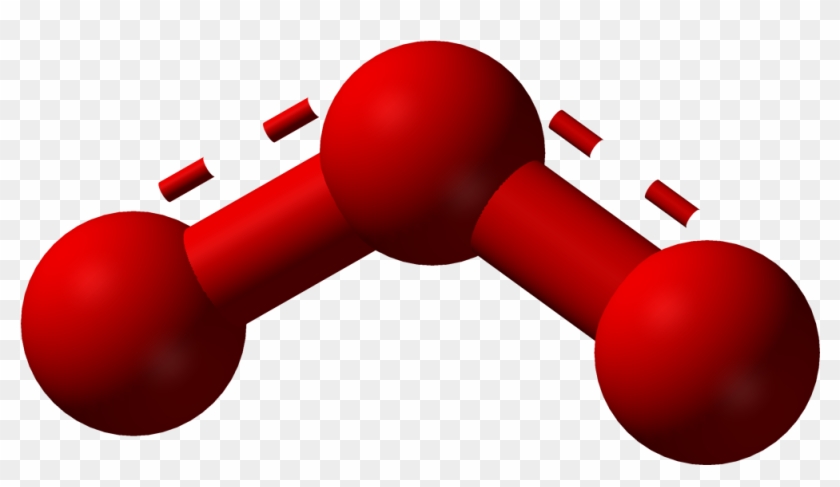 A Ball And Stick Model Of An Ozone Molecule - Ozone Molecule Transparent Background #647380