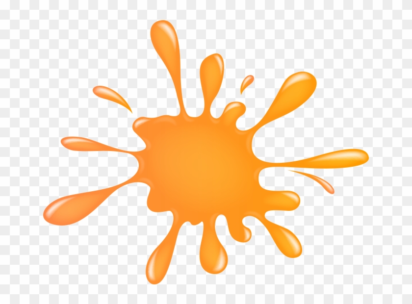 Parties - Orange Paint Splatter Clip Art #647712