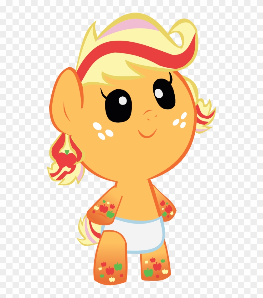 Cute Rainbow Power Applejack - My Little Pony Power Ponies Baby #647776