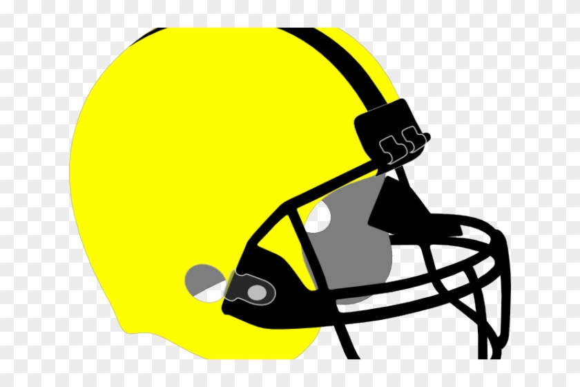 Helmet Clipart Yellow Helmet - Helmet And Football Drawing #647786