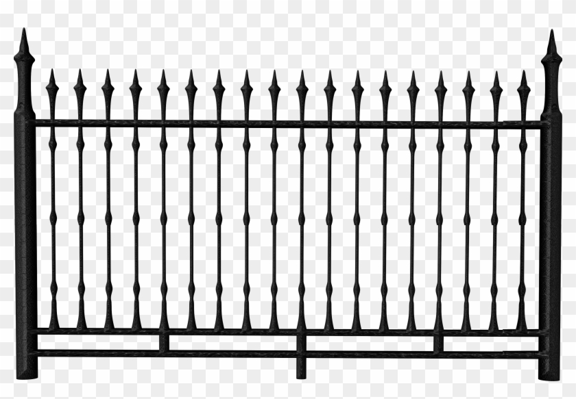Fence Iron Railing Clip Art - Iron Fence Png #647856