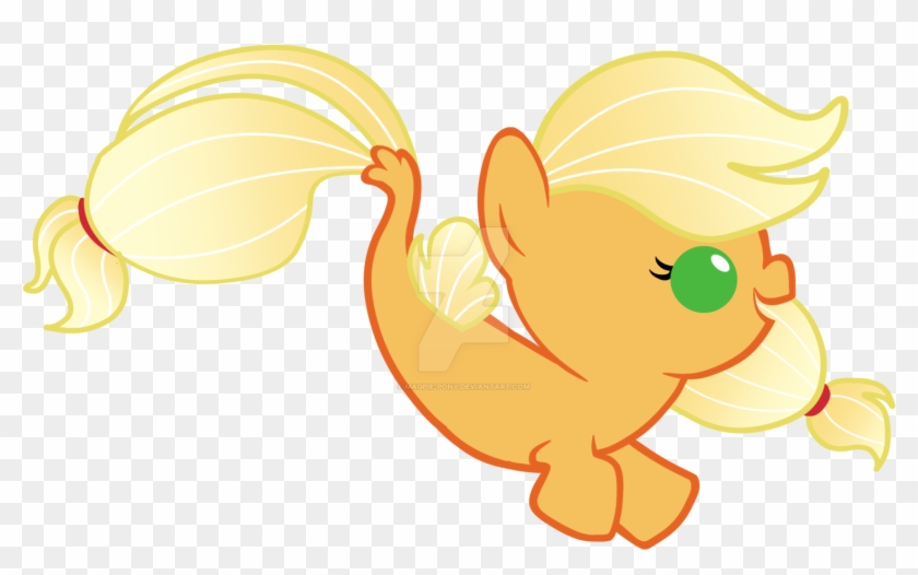 Baby Seapony Applejack By Magpie-pony - Applejack Baby #647874