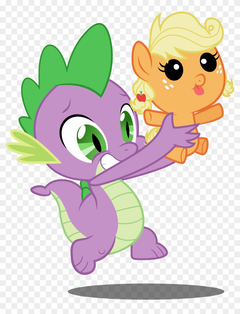 Baby Pony, Foal, Pony, Safe, Simple Background, Spike, - My Little Pony Spike Baby #648004