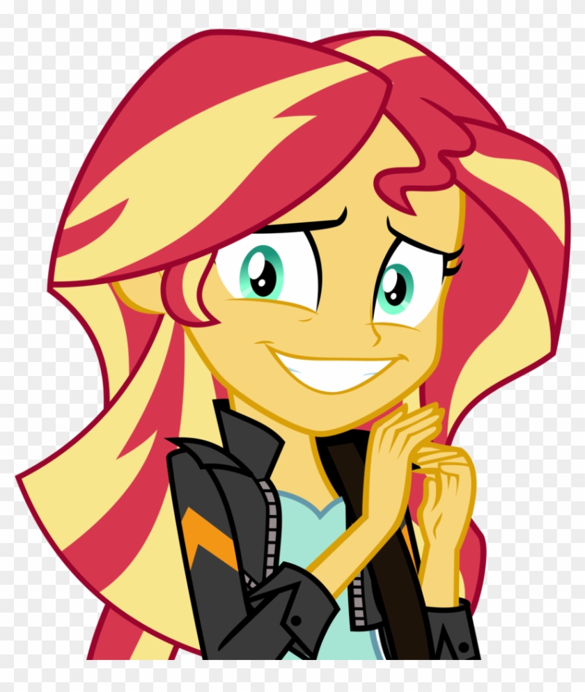 Keronianniroro, Awkward Smile, Clothes, Cute, Equestria - Sunset Shimmer Facial Expression #648143