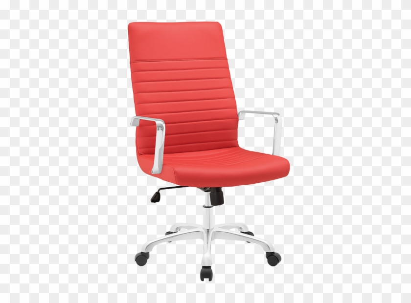 Finesse Highback Office Chair - Finesse Mid Back Office Chair, Red Faux Leather #648263