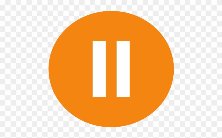 Pause Sign Icon - Fb Icon Png Orange #648420