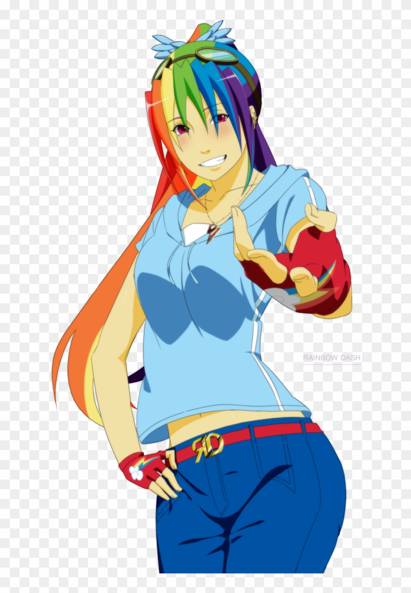 Mlp Rainbow Dash By Dannex009 - Rainbow Dash Anime Png #648659