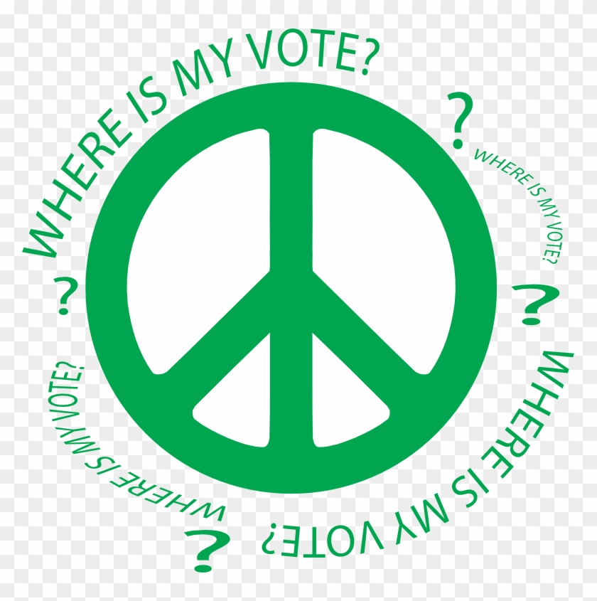 Vote Iran Peace Sign 2 Scallywag Peacesymbol - Peace And Love Symbol #649127