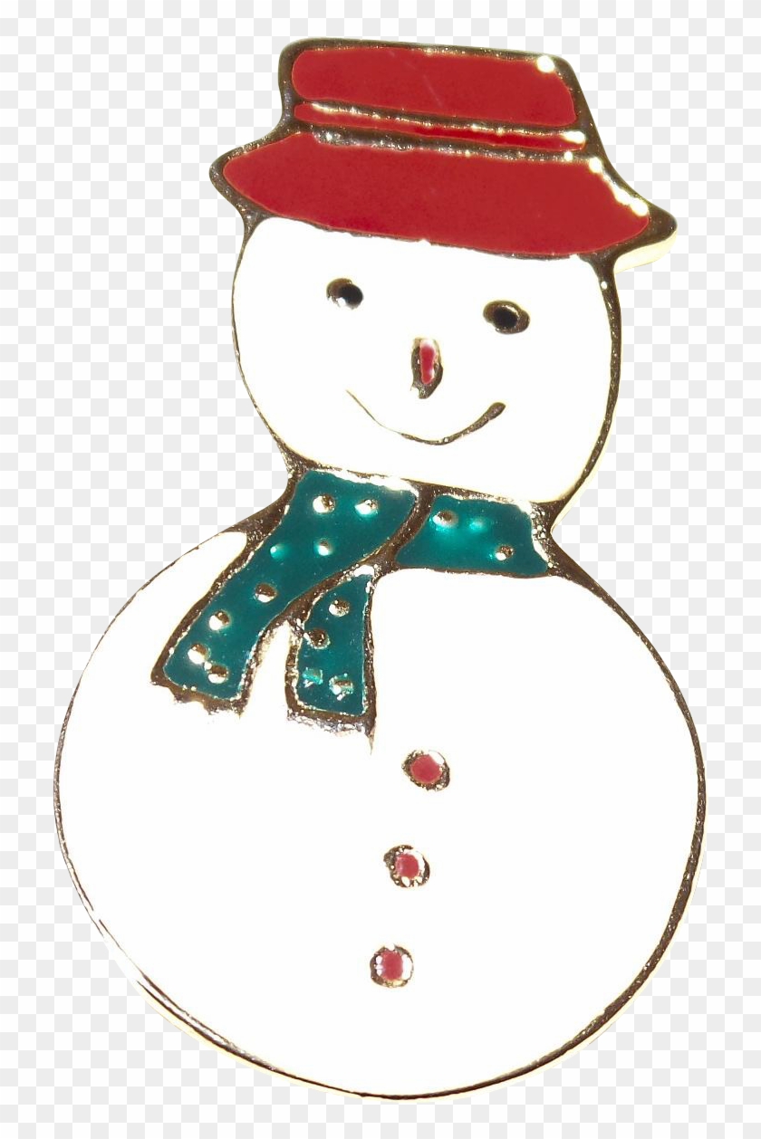 Vintage Snowman Pin Aai Signed - Snowman #649169
