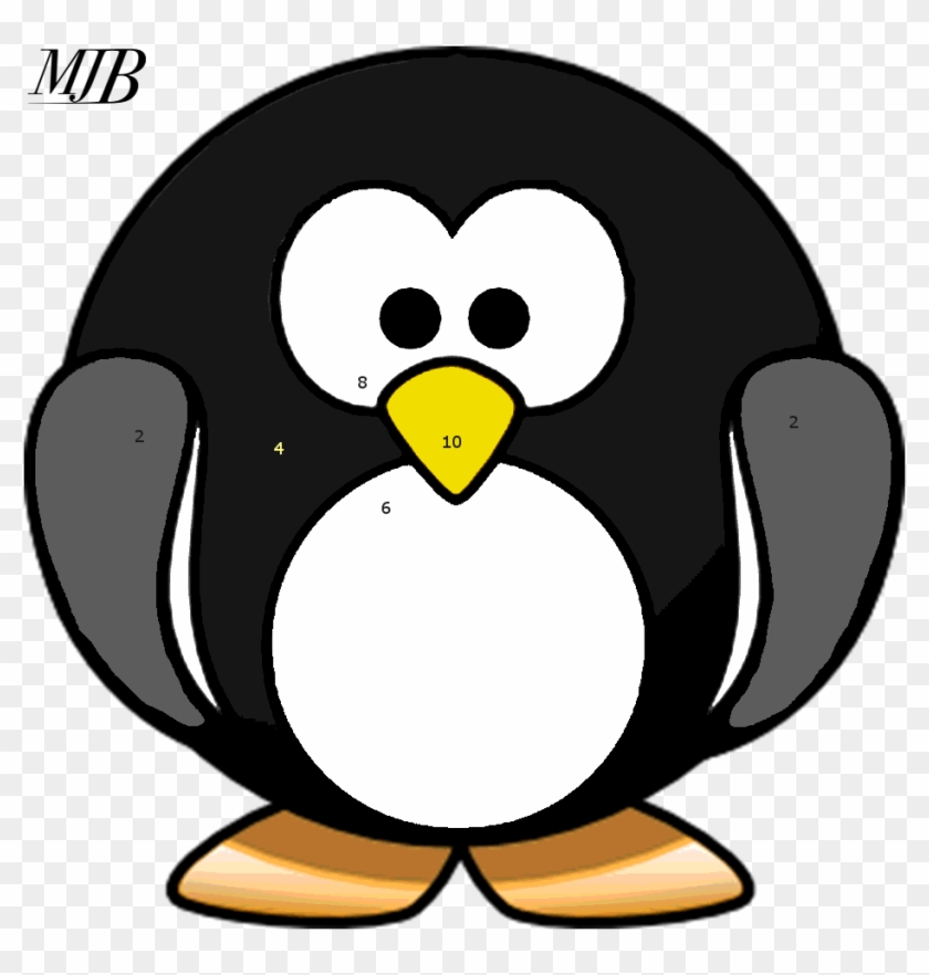 Animal Target Faces - Cartoon Penguin #649179