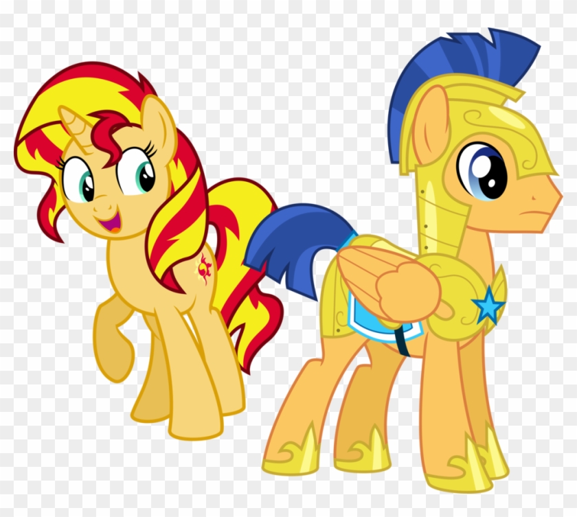 Sunset Shimmer And Flash Sentry By Givralix - Sunset Shimmer #649407