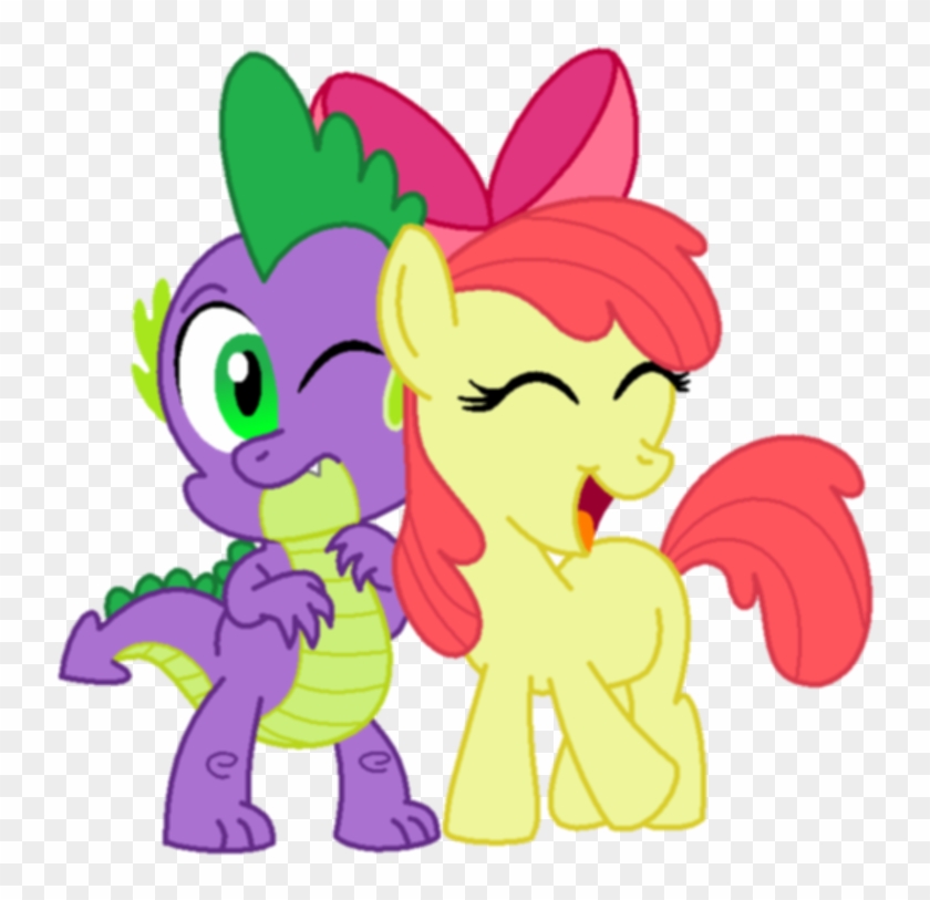 Spike And Applebloom By Aleximusprime - Mlp Apple Bloom X Spike - Free Tr.....