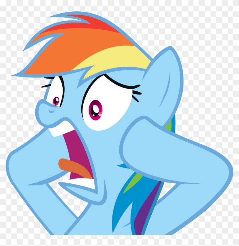Flash By 4as On Deviantart - My Little Pony Rainbow Dash Shocked #649529