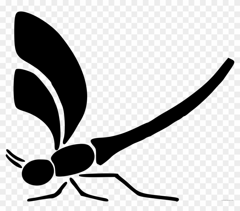 Black And White Dragonfly Animal Free Black White Clipart - Dragonfly Png Black #649599