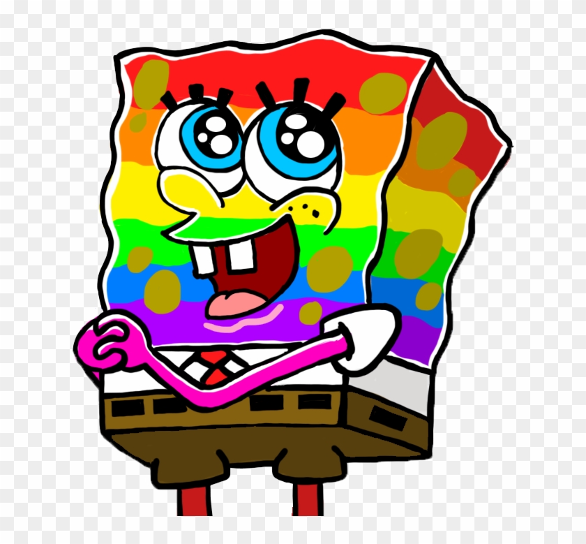 Rainbow Spongebob By Justarandomloser - Spongebob Rainbow No Background #649711