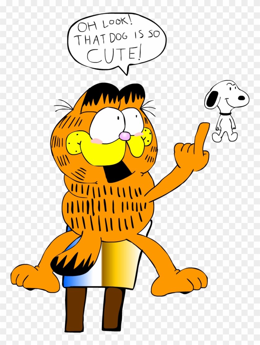 Garfield Blushing By Bartsimpsonfan2015 - Cartoon #649795