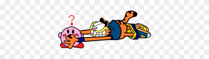 Garfield And Kirby Colored By Hobo5788 - Cartoon #649861