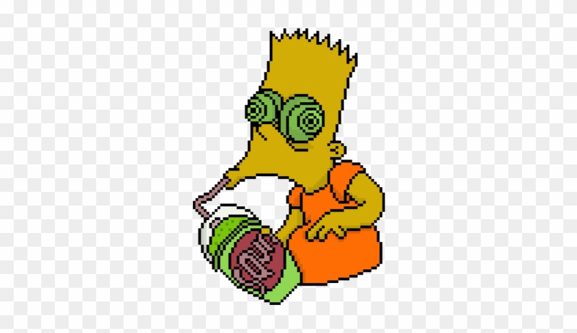 Simpsons The Simpsons Bart Simpson Pixel Pixel Art - Png Alien #650271