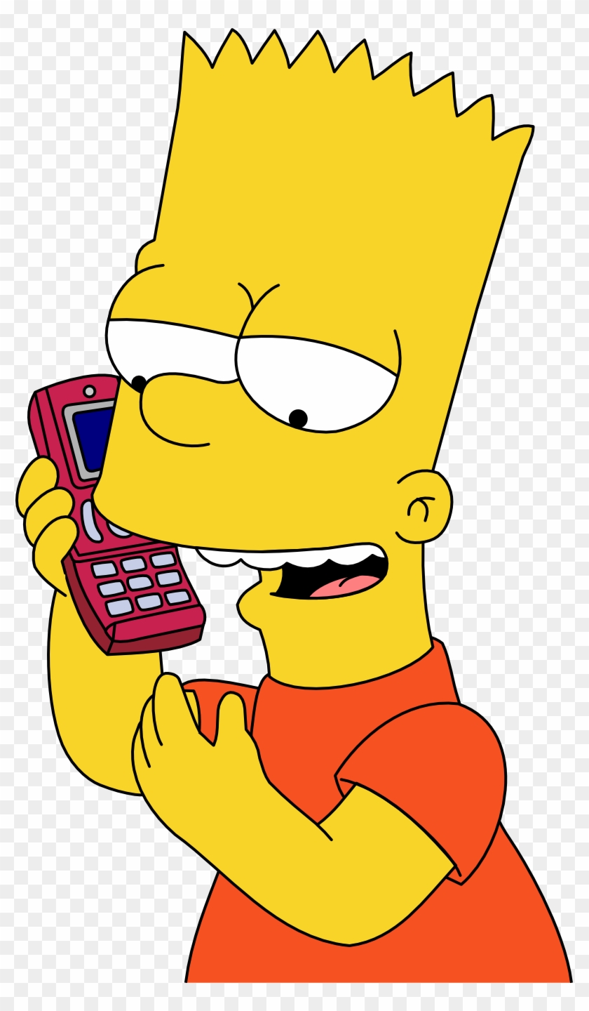 Bart Simpson Wallpaper With Anime Entitled Bart Simpson - Bart Simpson Calling #650277