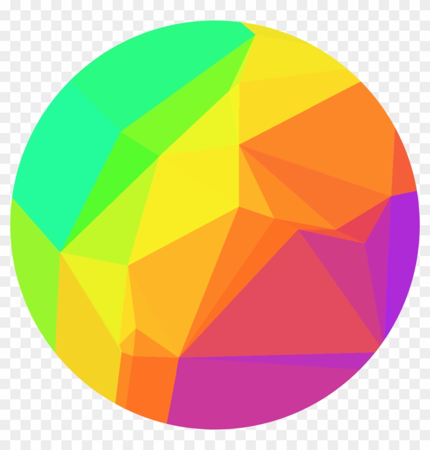 Circle Polygon Geometric Colourful Rainbow Summer Brigh - Geometry #650515