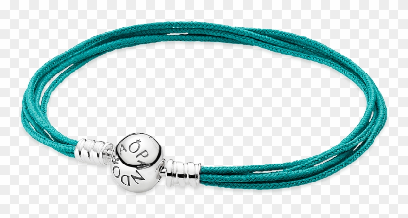 Stay On Trend With The New Multi-string Bracelet In - Pandora Teal Leather Bracelet #650529