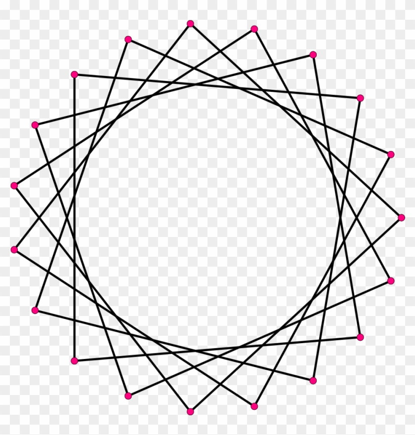 Regular Star Polygon 19-5 - Polygon With 30 Sides #650531