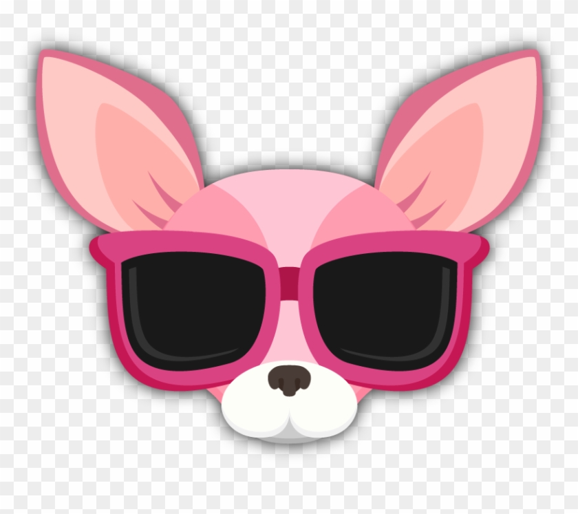 Pink Valentine's Chihuahua Emoji Stickers On The App - Chihuahua #650657