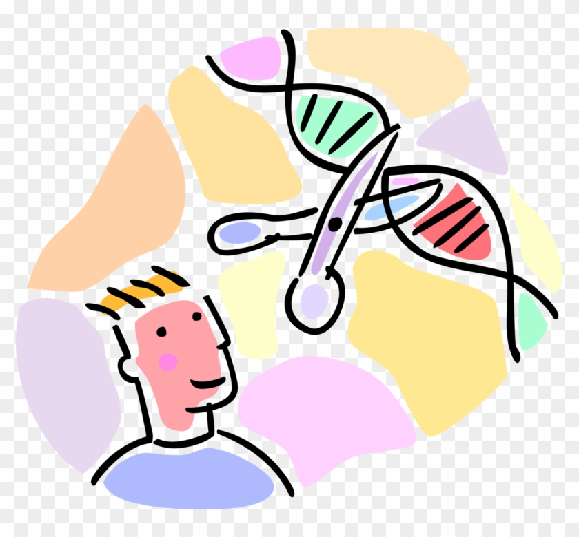 Vector Illustration Of Genetic Engineering Cutting - Vector Illustration Of Genetic Engineering Cutting #650754