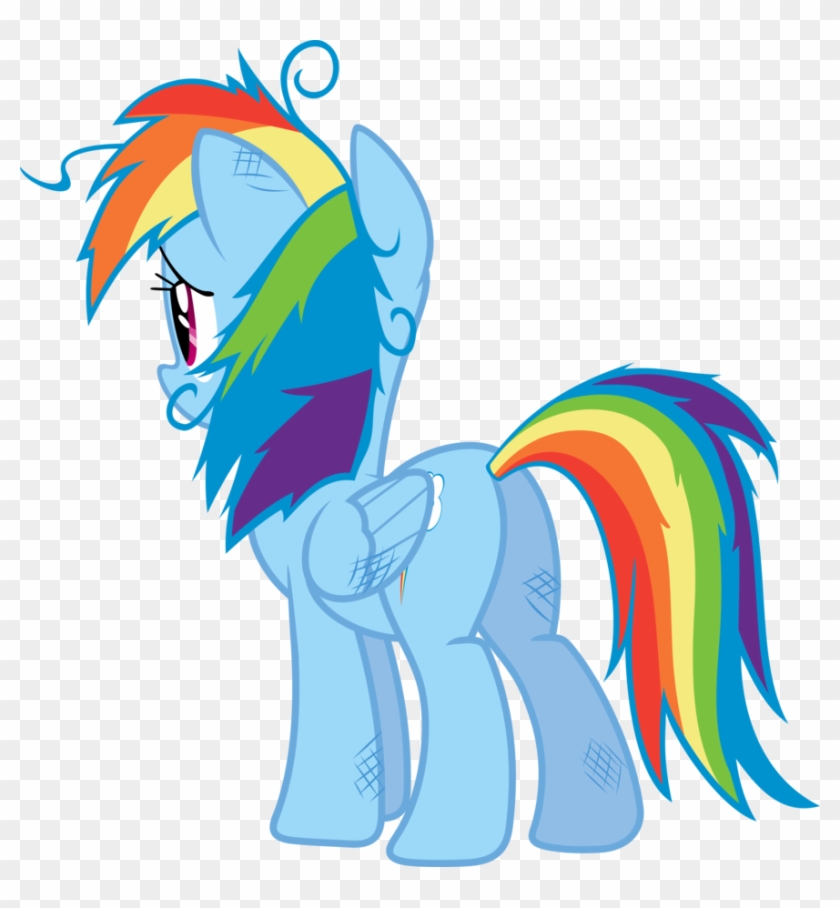 Disheveled Rainbow Dash By Sairoch - My Little Pony Rainbow Dash Back #650755