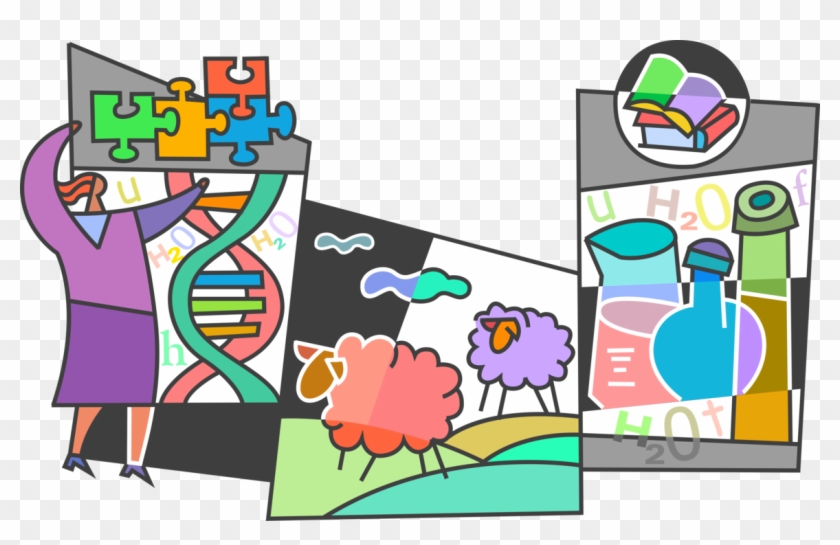 Vector Illustration Of Biotechnology Cloning Produces - Vector Illustration Of Biotechnology Cloning Produces #650777