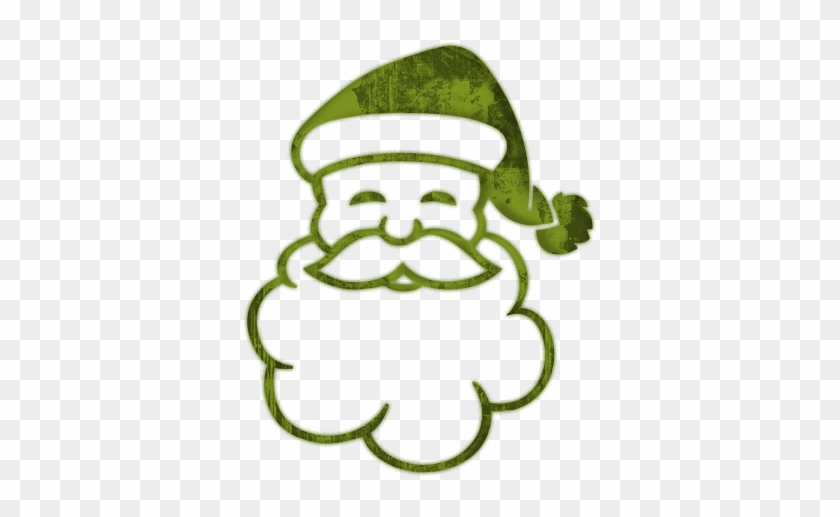 Black And White Santa Icon Clipart - Santa Claus Yellow #650886