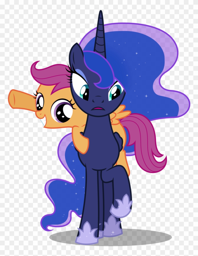 Luna And Scoots 01 By Zutheskunk On Deviantart - Front View Luna Mlp #650974