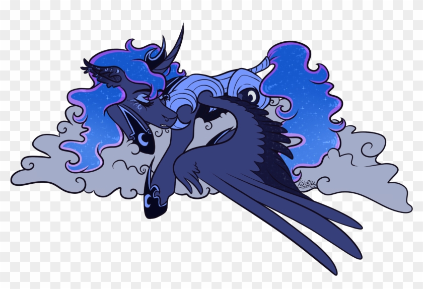 Kikirdcz, Cloud, Female, Mare, Pony, Princess Luna, - Cartoon #651002