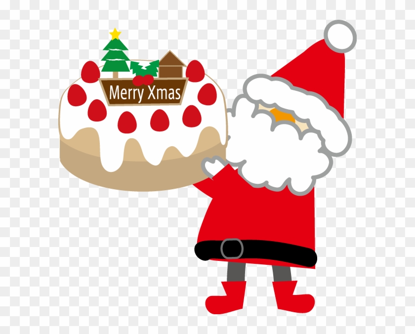 サンタクロースとクリスマスケーキのイラスト 印刷用ダウンロード1 幼稚園 イラスト クリスマス Free Transparent Png Clipart Images Download