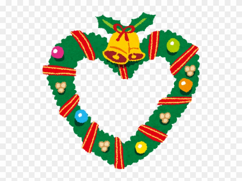 Christmas Wreath Heart - クリスマス Pop 素材 無料 リース #651142
