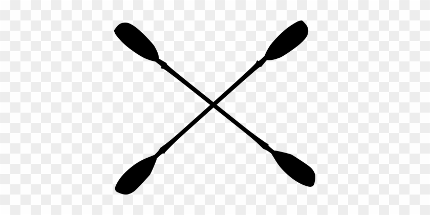 Kayaking Paddles Ores Crossed Kayak Sport - Kayak Paddles Clipart #651240