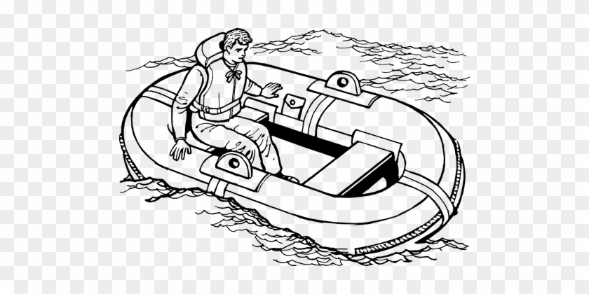 Boat Emergency Lifeboat Life Raft Raft Saf - Lifeboat Coloring Pages #651289
