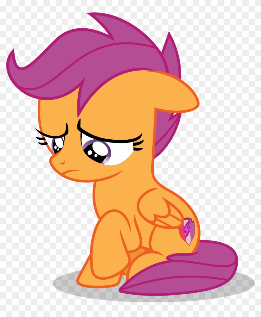 Mlp Fim Filly Scootaloo Vector By Luckreza8 - My Little Pony Scootaloo Sad #651317