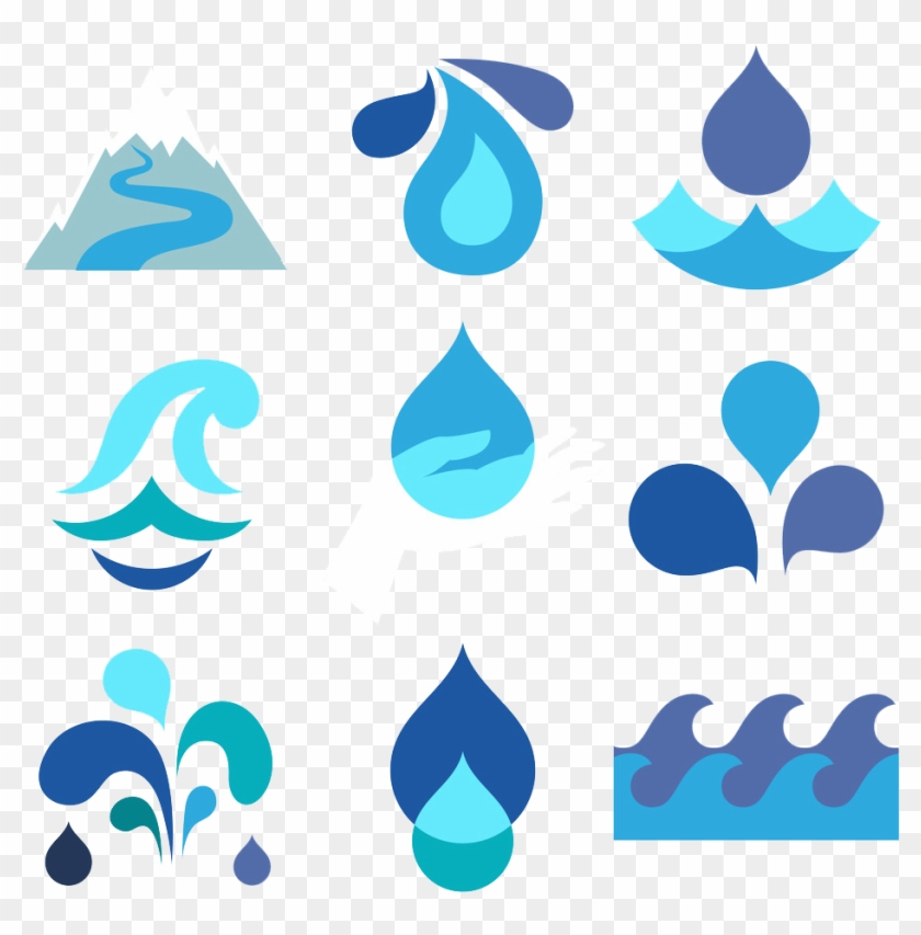 Drop Water Flat Design Clip Art - Free Vector Water Drop #651337