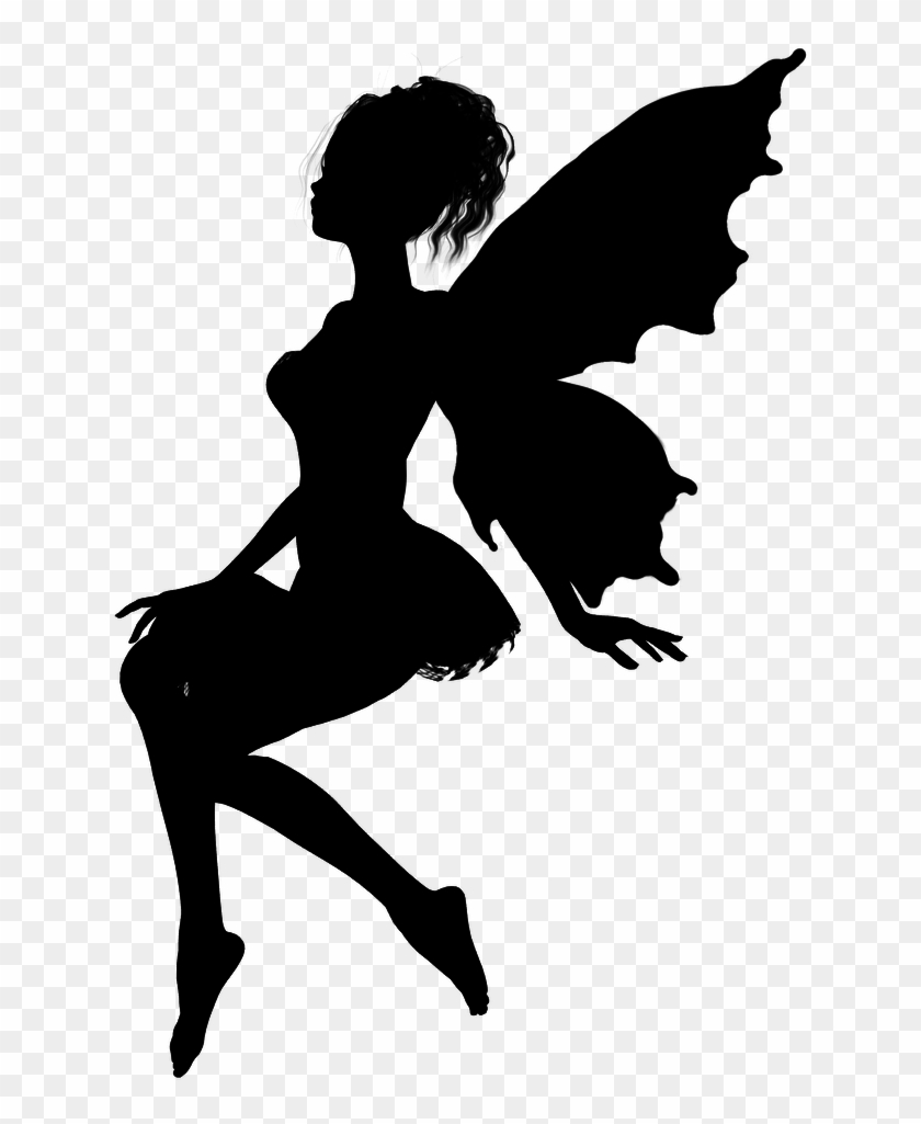Fairy Clipart Shadow Pencil And In Color Fairy Clipart - Fairy Silhouette Png #651344