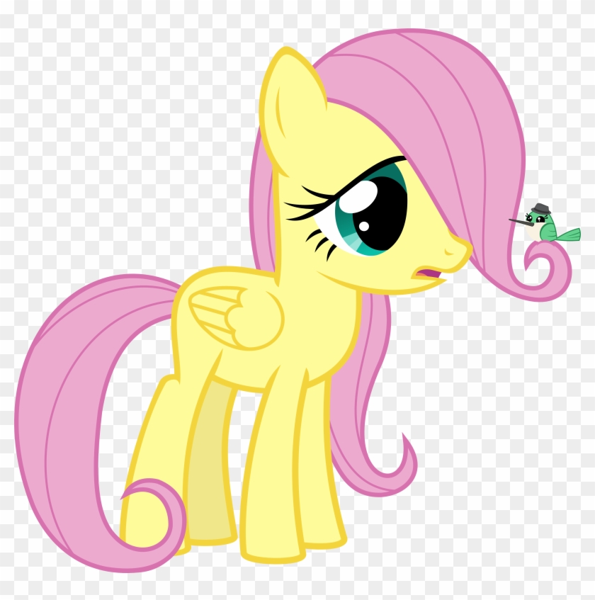 Crimsonlynx97, Filly, Fluttershy, Hat, Hummingbird, - My Little Pony Fluttershy Filly #651350